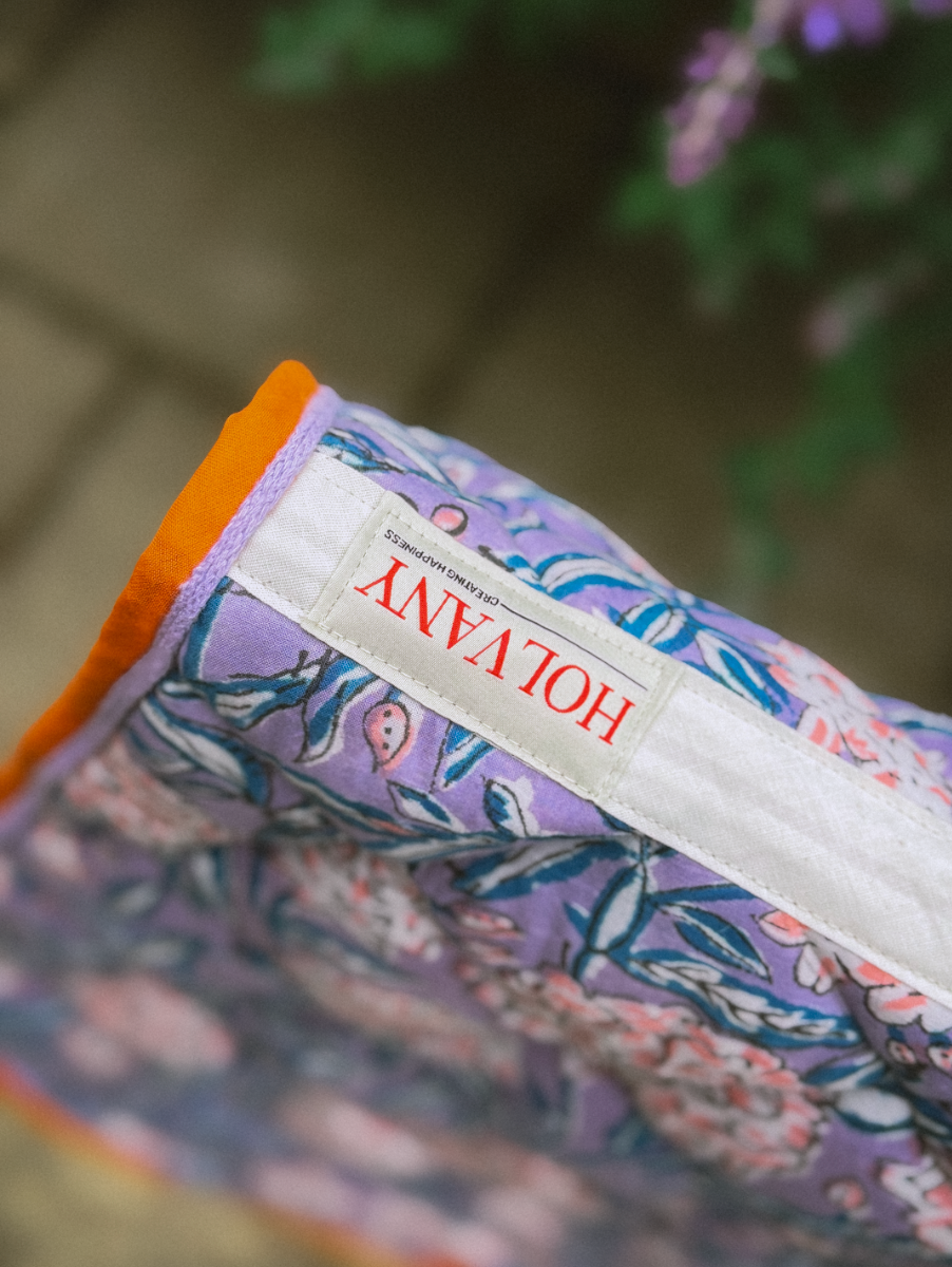 Lilac and orange saddle pad 2