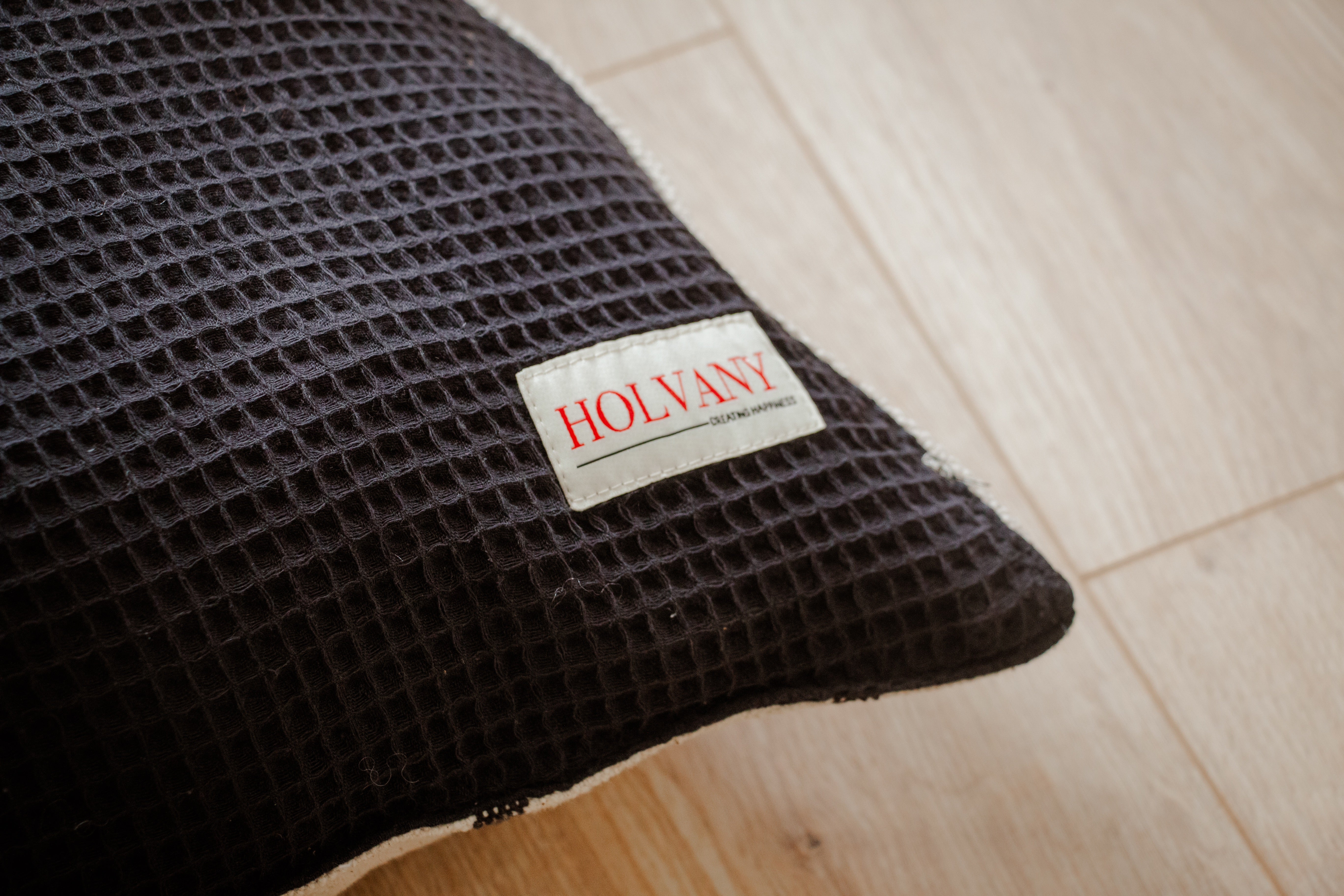 Coussin rayé noir