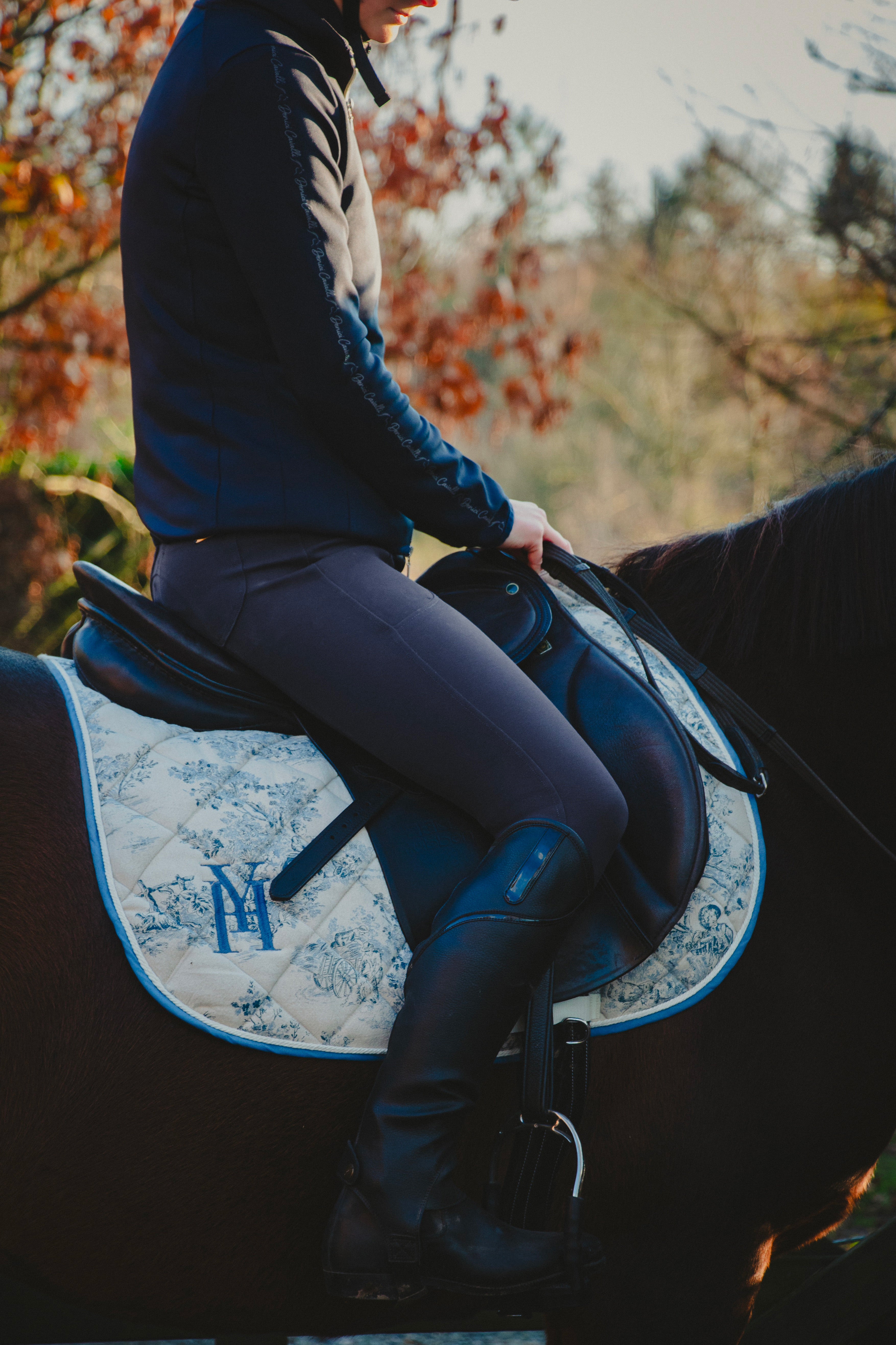 Blue Jouy jumping saddle pad 