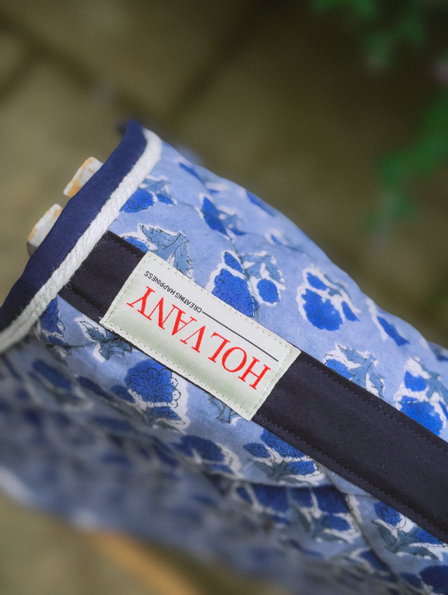 Blue flower saddle pad 39