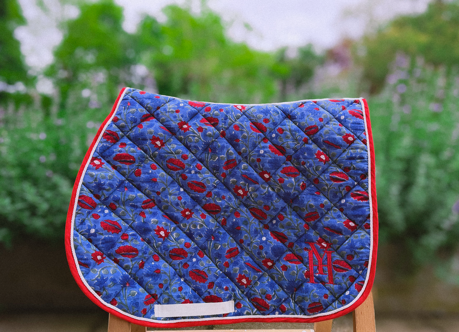 Red flower saddle pad 7