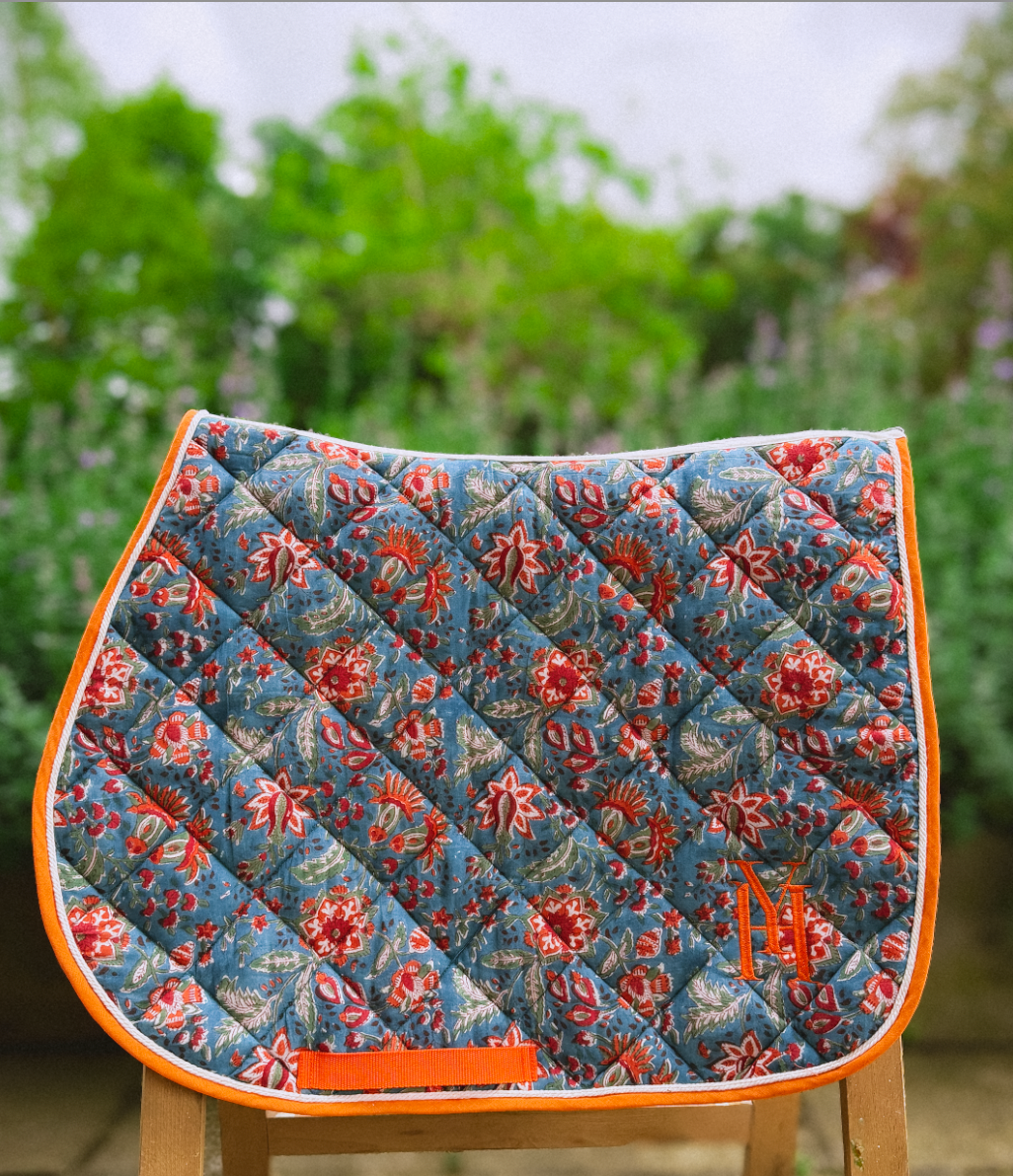 Petroleum orange saddle pad 6