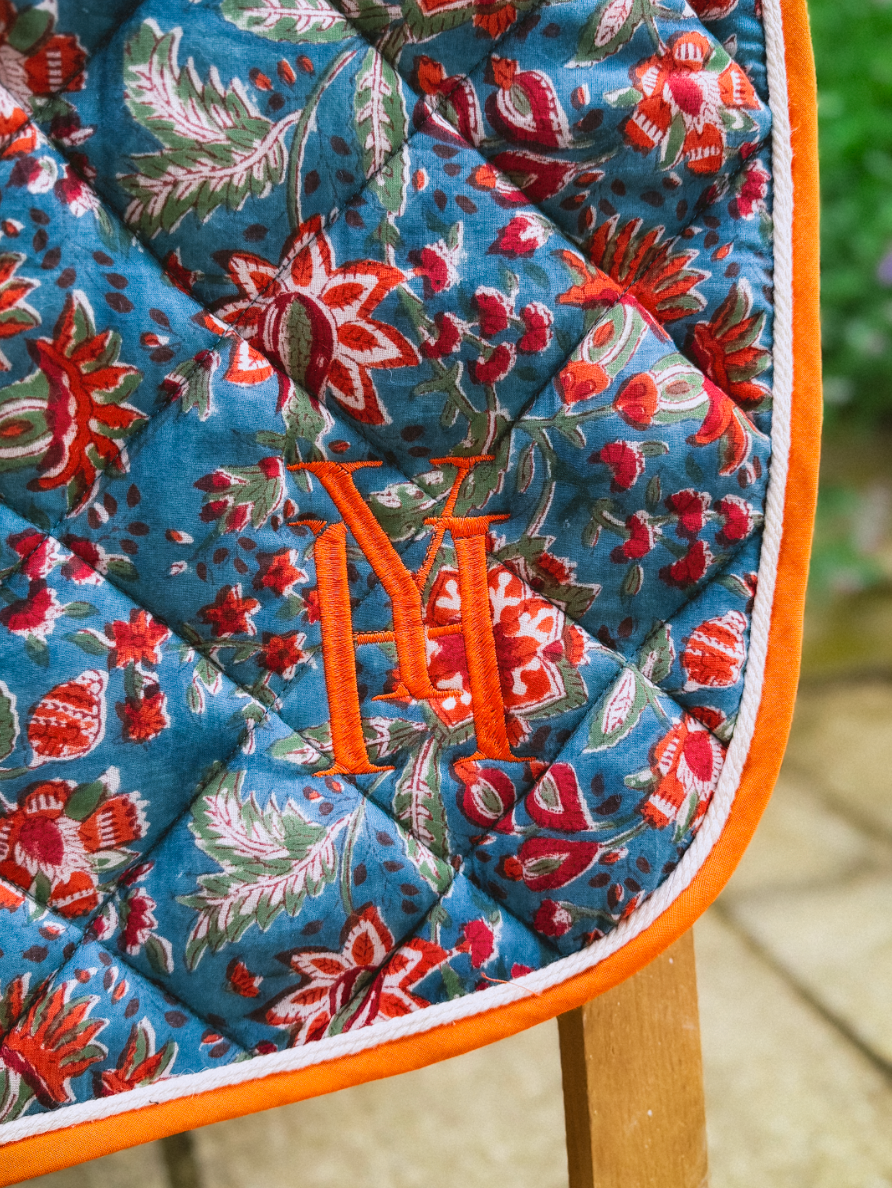 Tapis de selle orange petrol 6