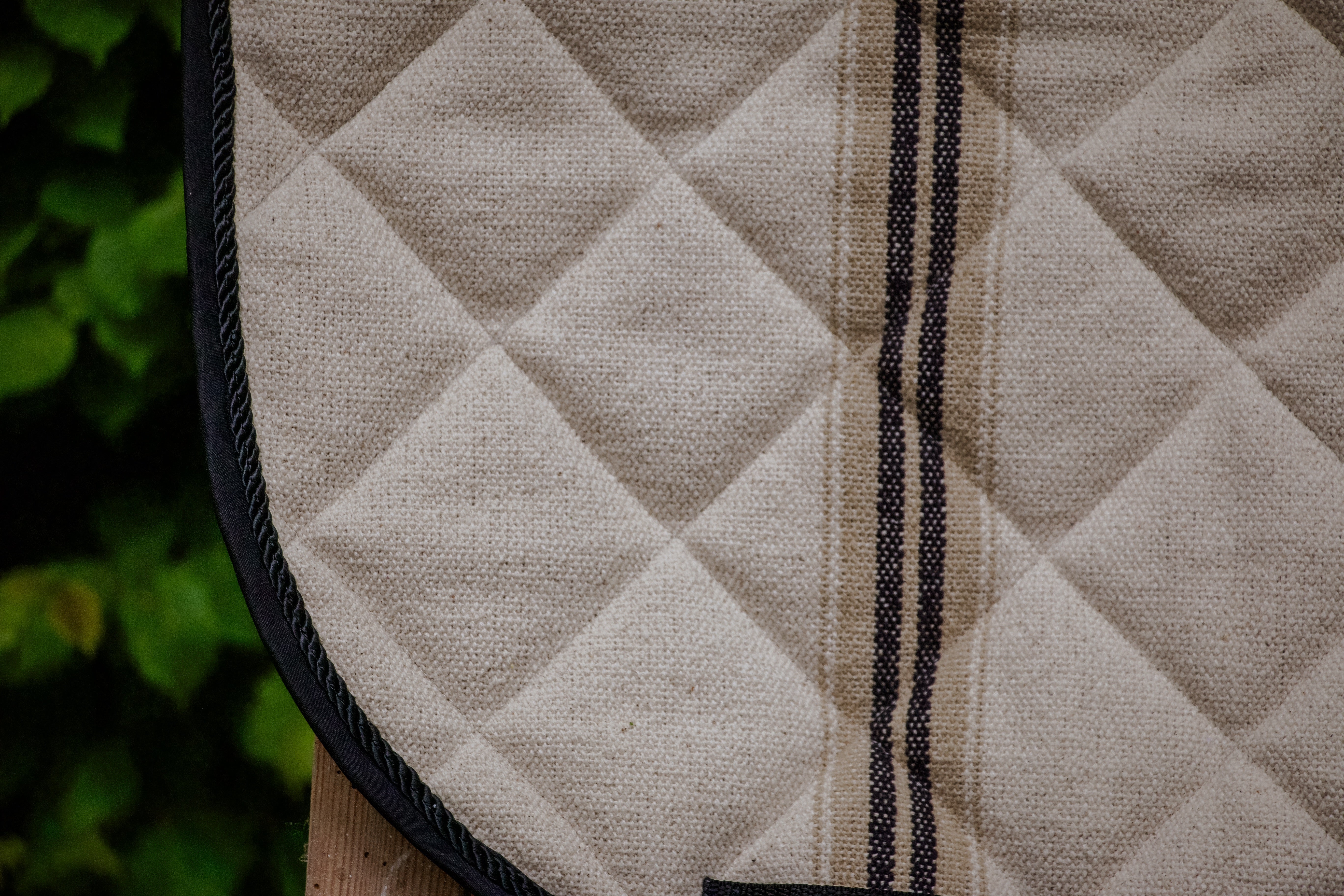 Tapis rayé beige Dressage