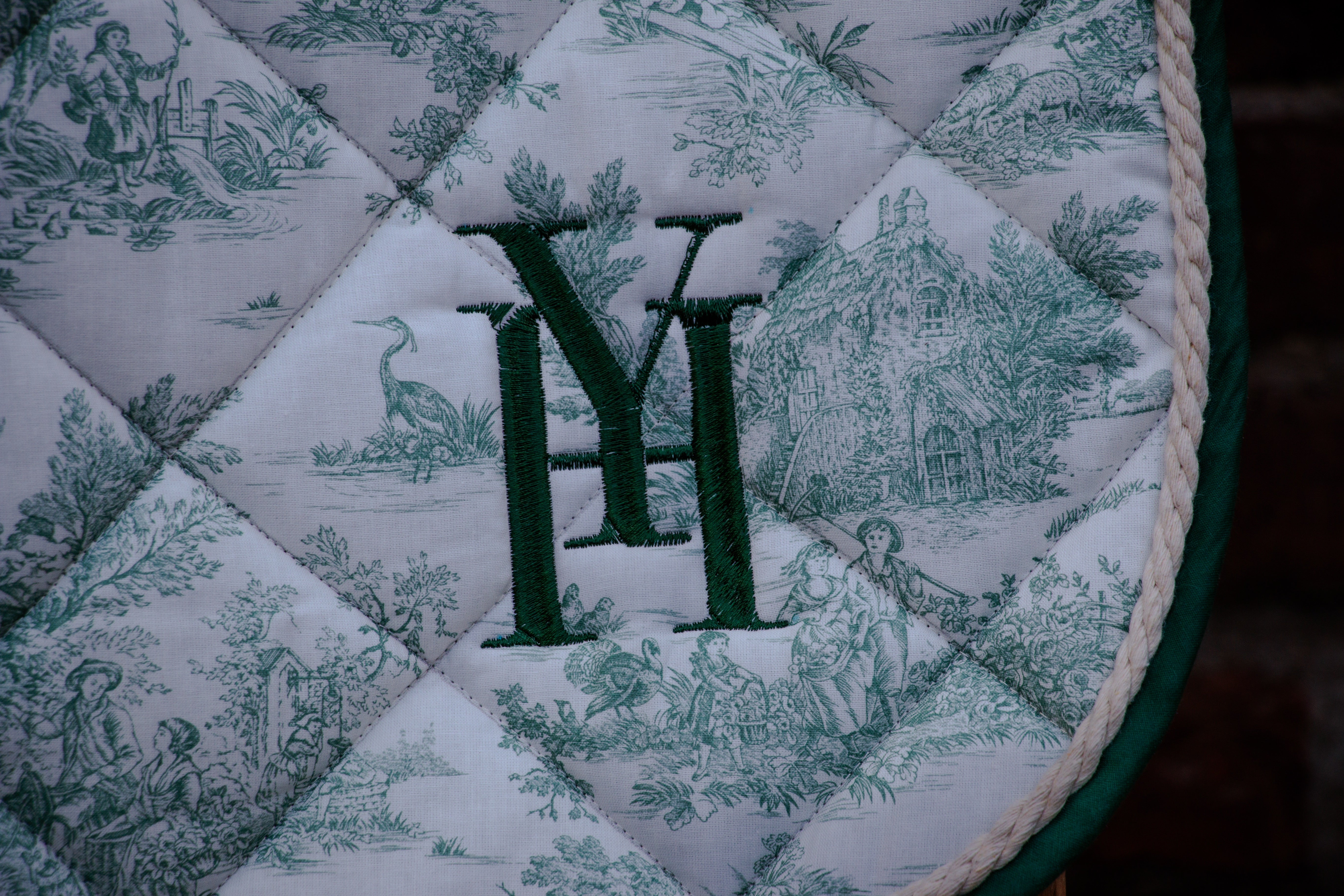 Tapis jouy vert dressage