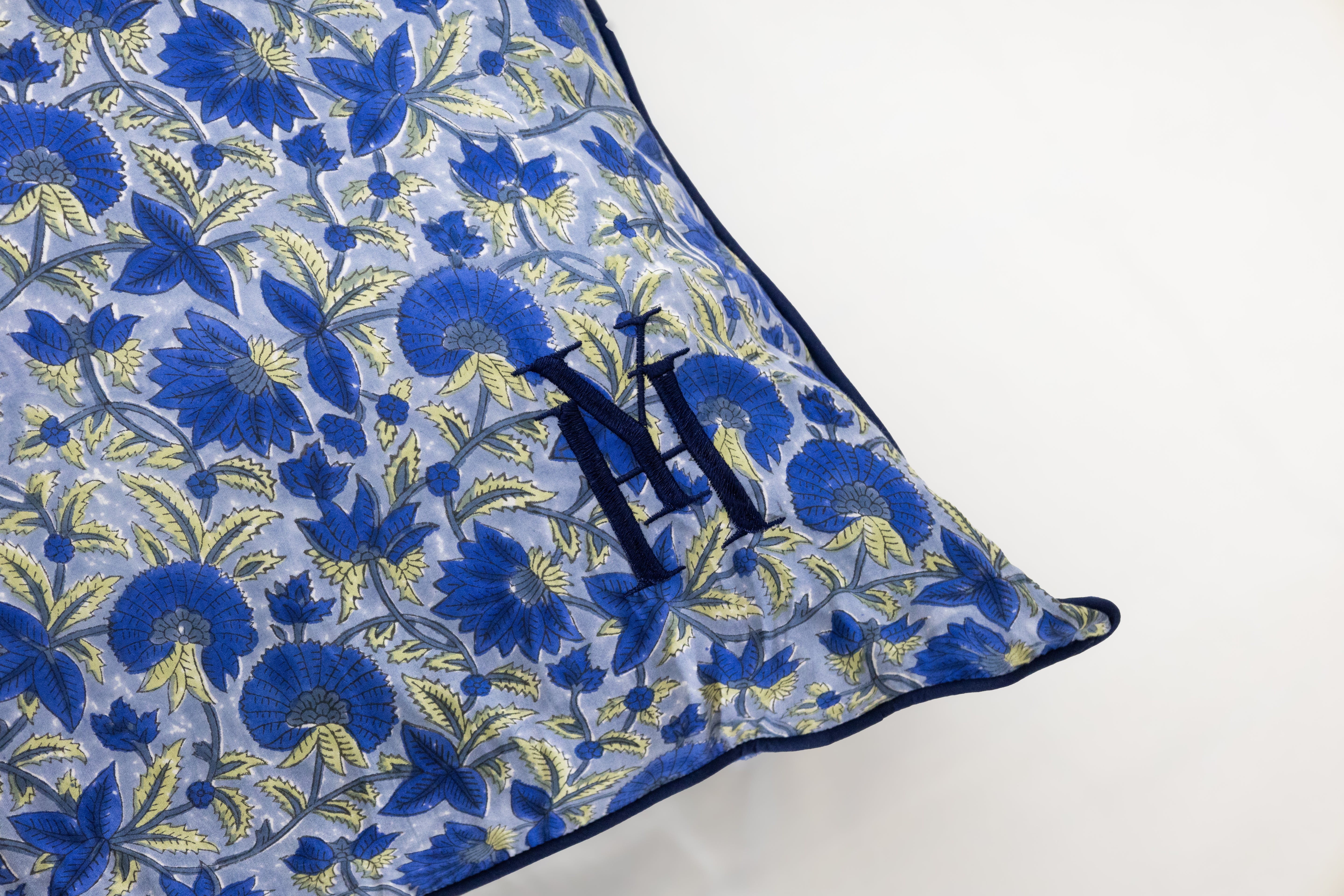 Tapis Fleurs bleues