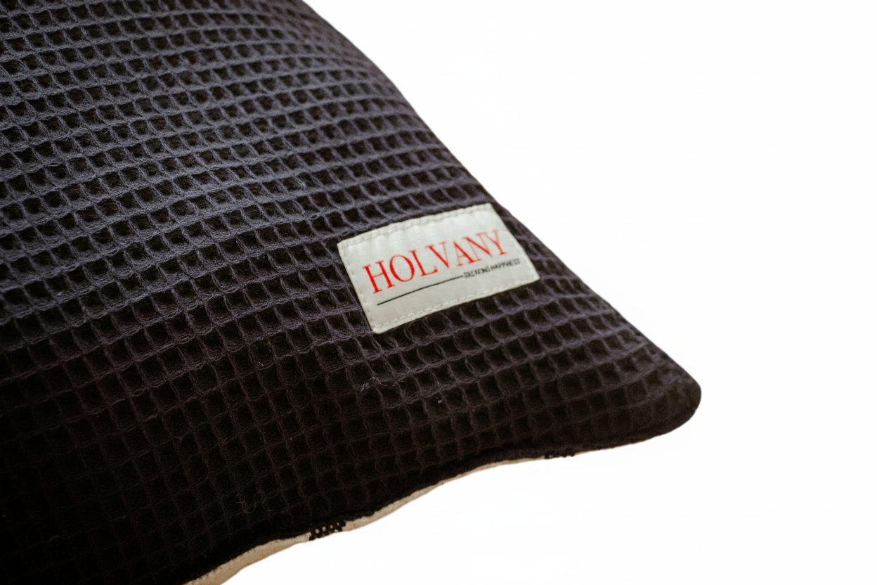 Black stripped dog bed 